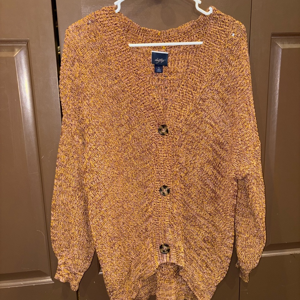 Daytrip Brown Chunky Knit Cardigan Sweater